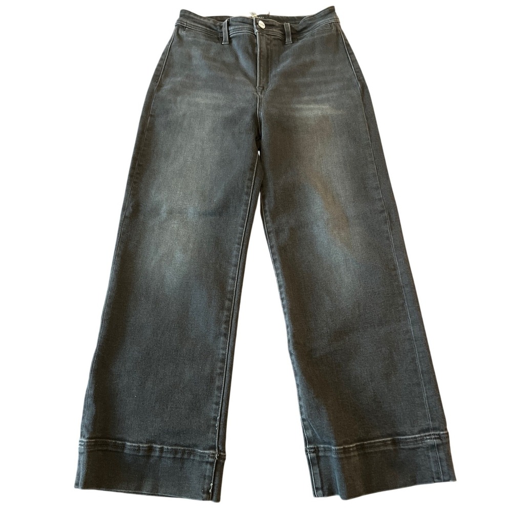 Risen Jeans Womens Size 9/29 Faded Black High Waist Wide Leg Denim RDP5620‎